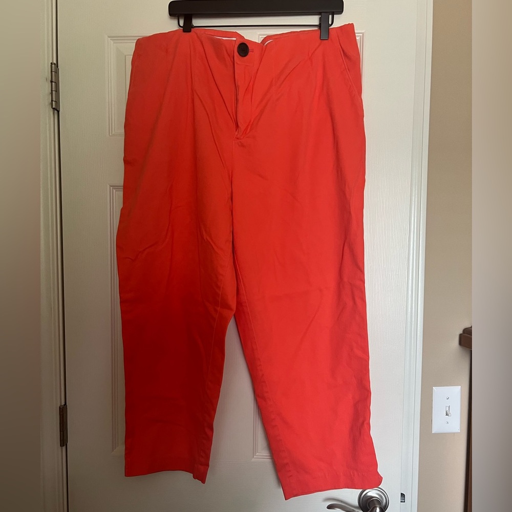 Ava & Viv High Rise Cropped Taper Ankle Pants Coral size 18W